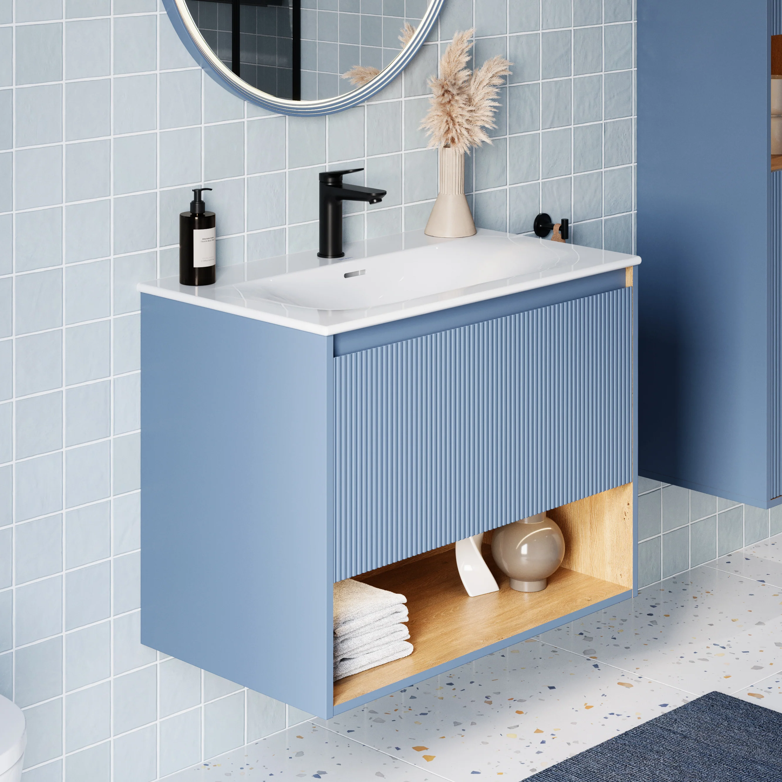 Szafka podumywalkowa BELDIVO 80 cm z umywalką ceramiczną Duravit - Image 9