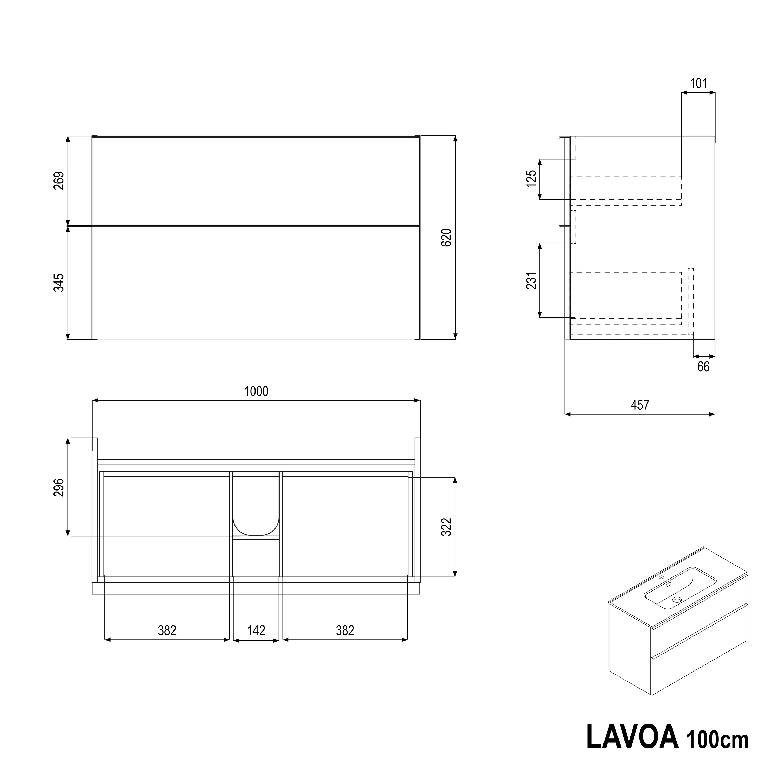 Szafka podumywalkowa LAVOA 100 cm - Image 37