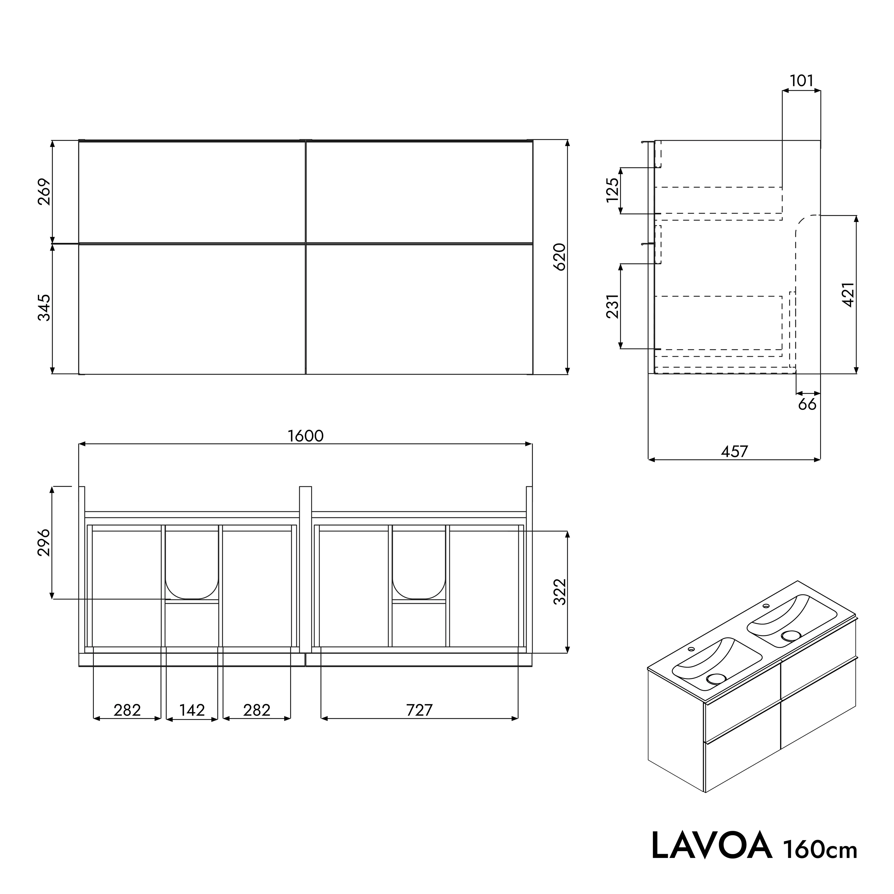 Szafka podumywalkowa LAVOA 160 cm - Image 71