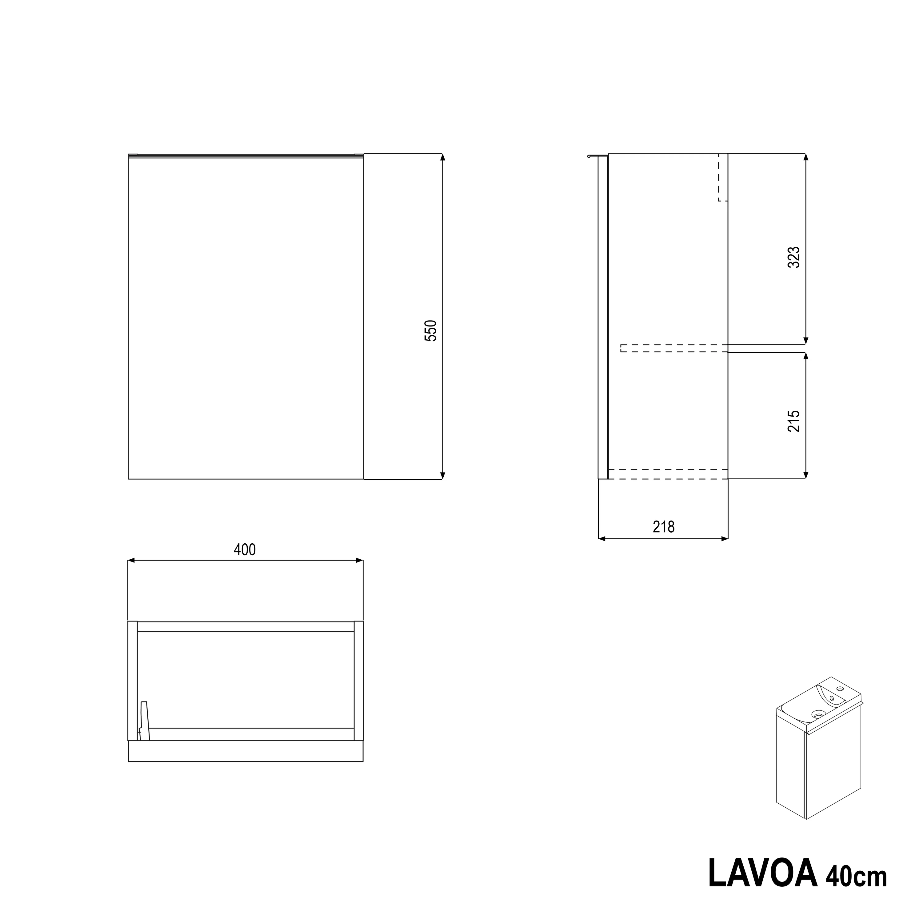 Szafka pod umywalkę LAVOA 40 cm - Image 61