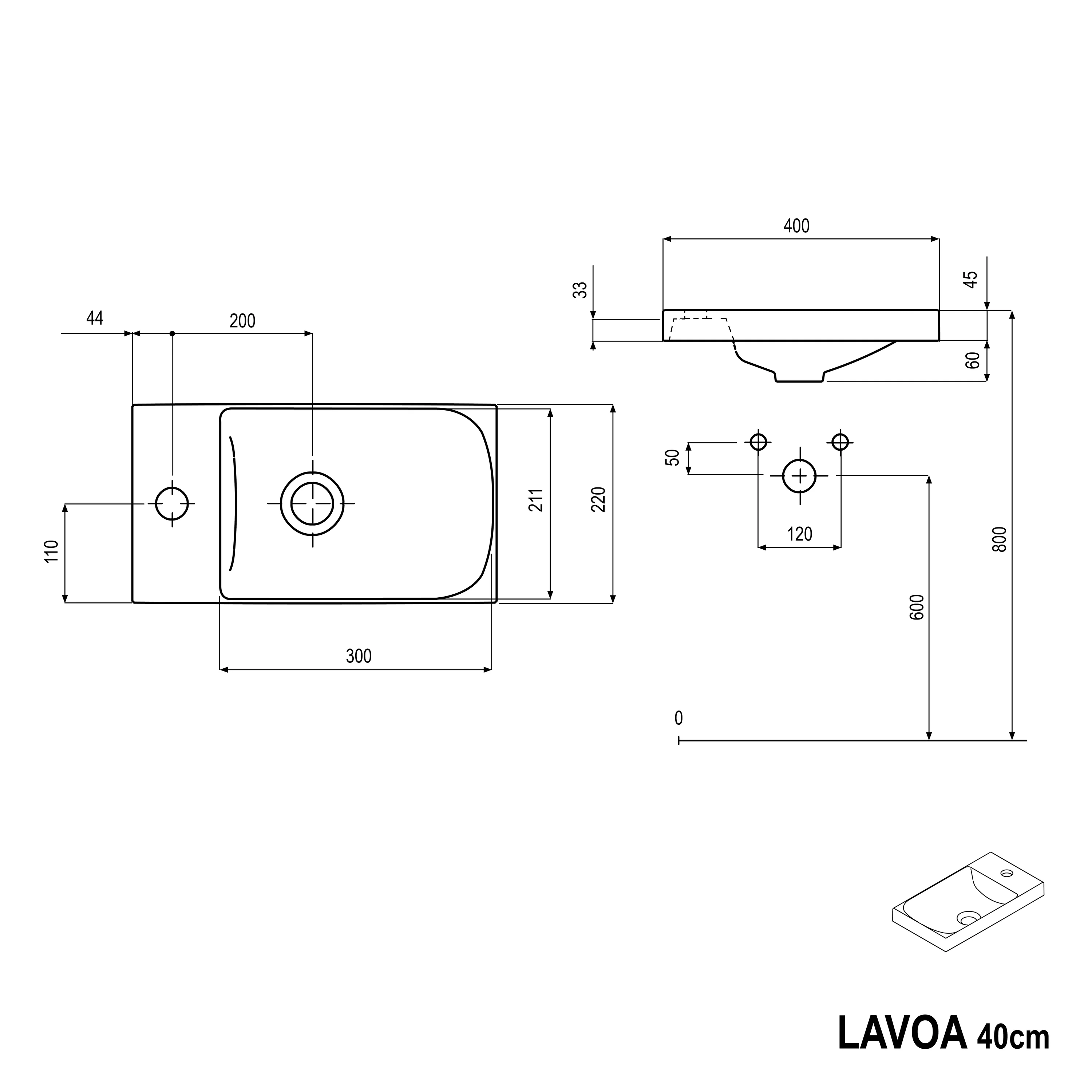 Szafka pod umywalkę LAVOA 40 cm - Image 62