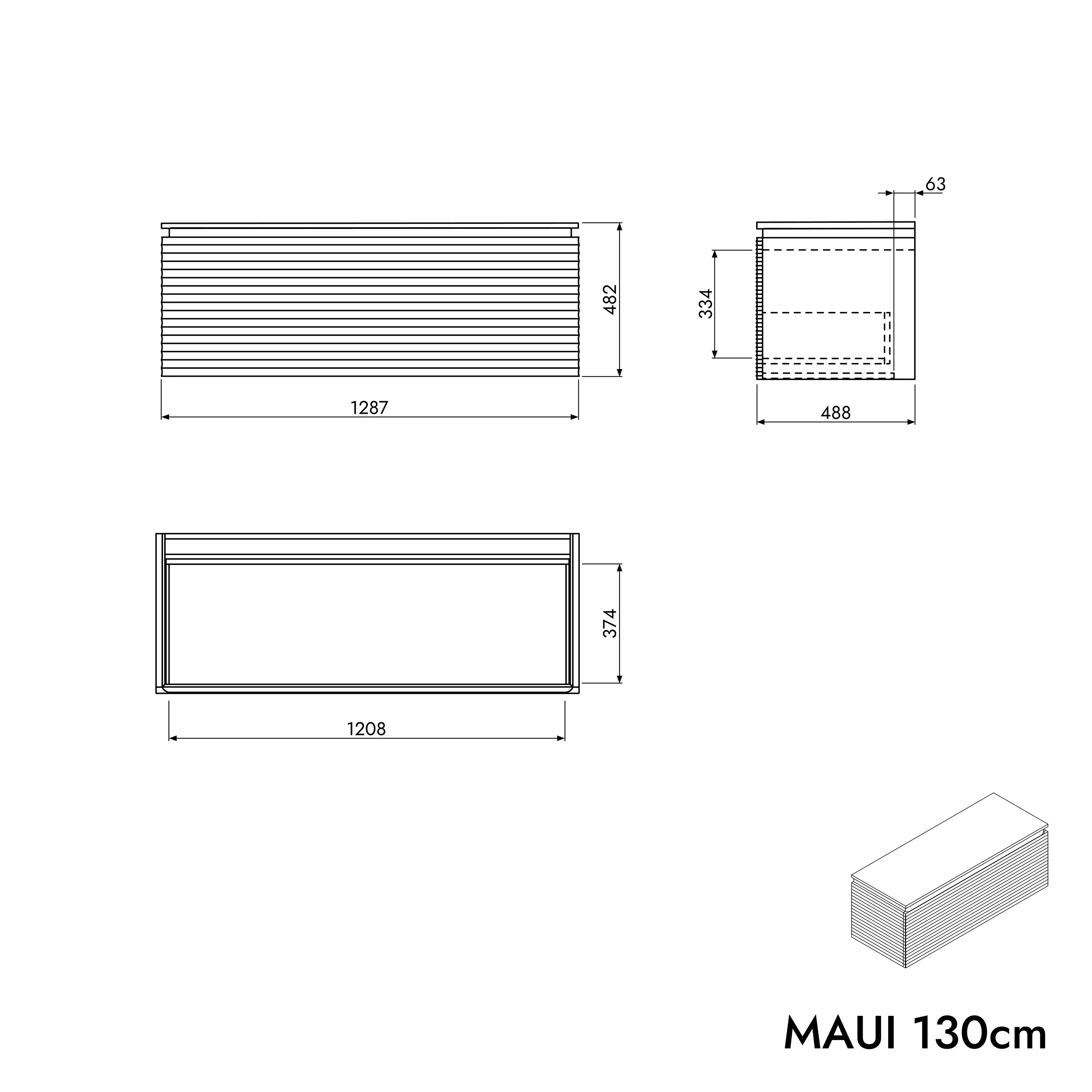Szafka podumywalkowa MAUI 130 cm - Image 13