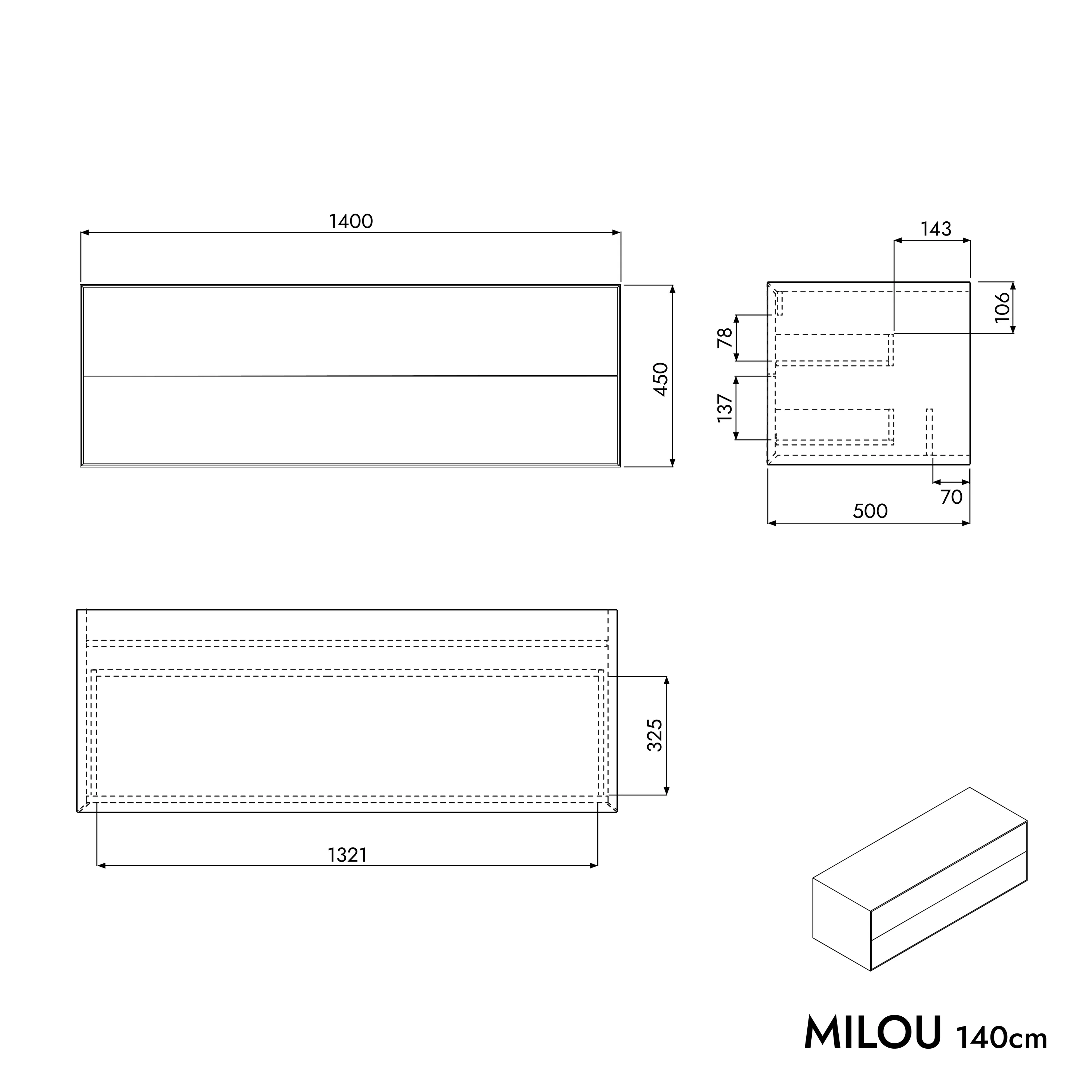 Szafka podumywalkowa MILOU 140 cm - Image 19