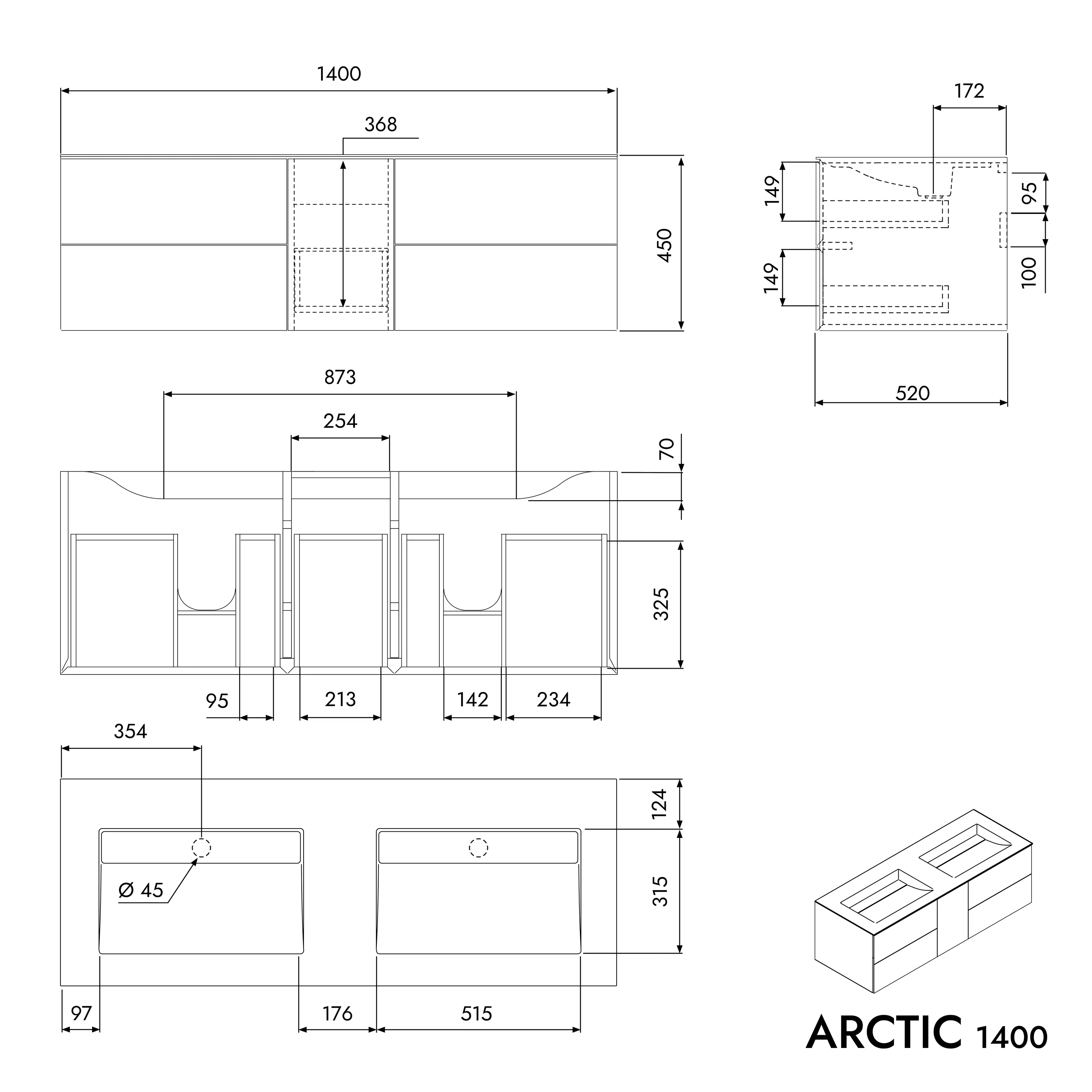 Szafka podumywalkowa ARCTIC 1400 - Image 8