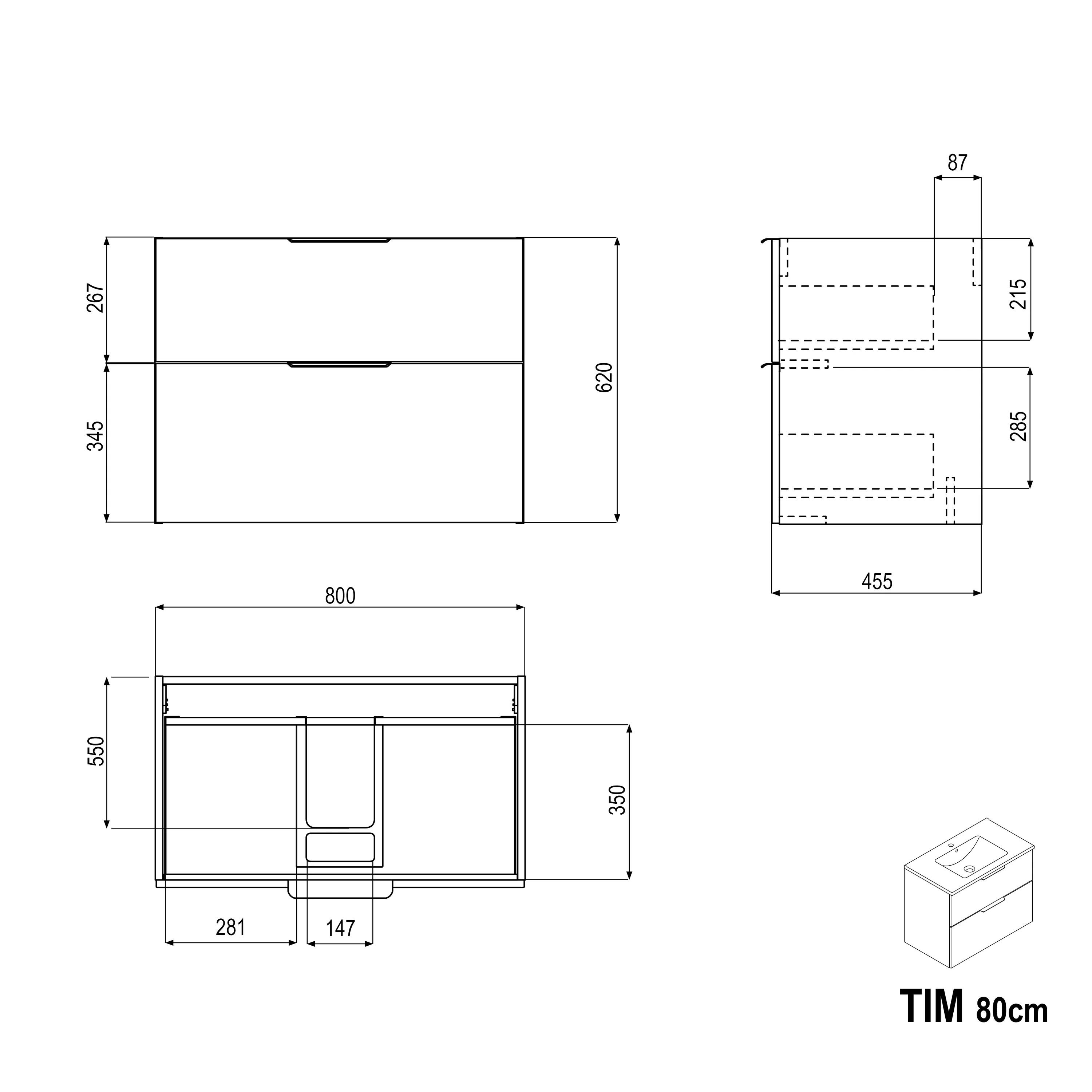 Szafka podumywalkowa TIM 80 cm - Image 49