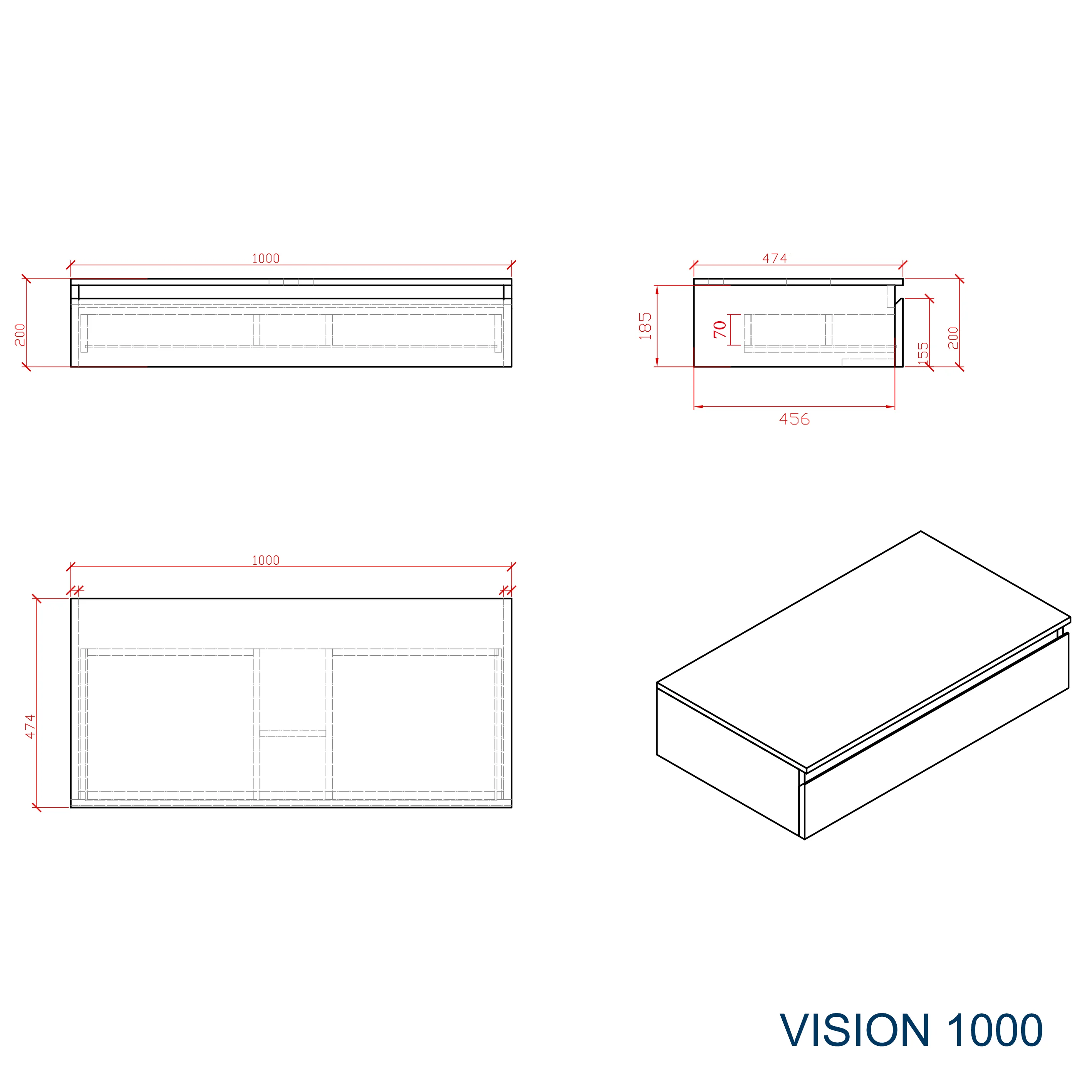 Szafka podumywalkowa Vision 1000 - Image 5