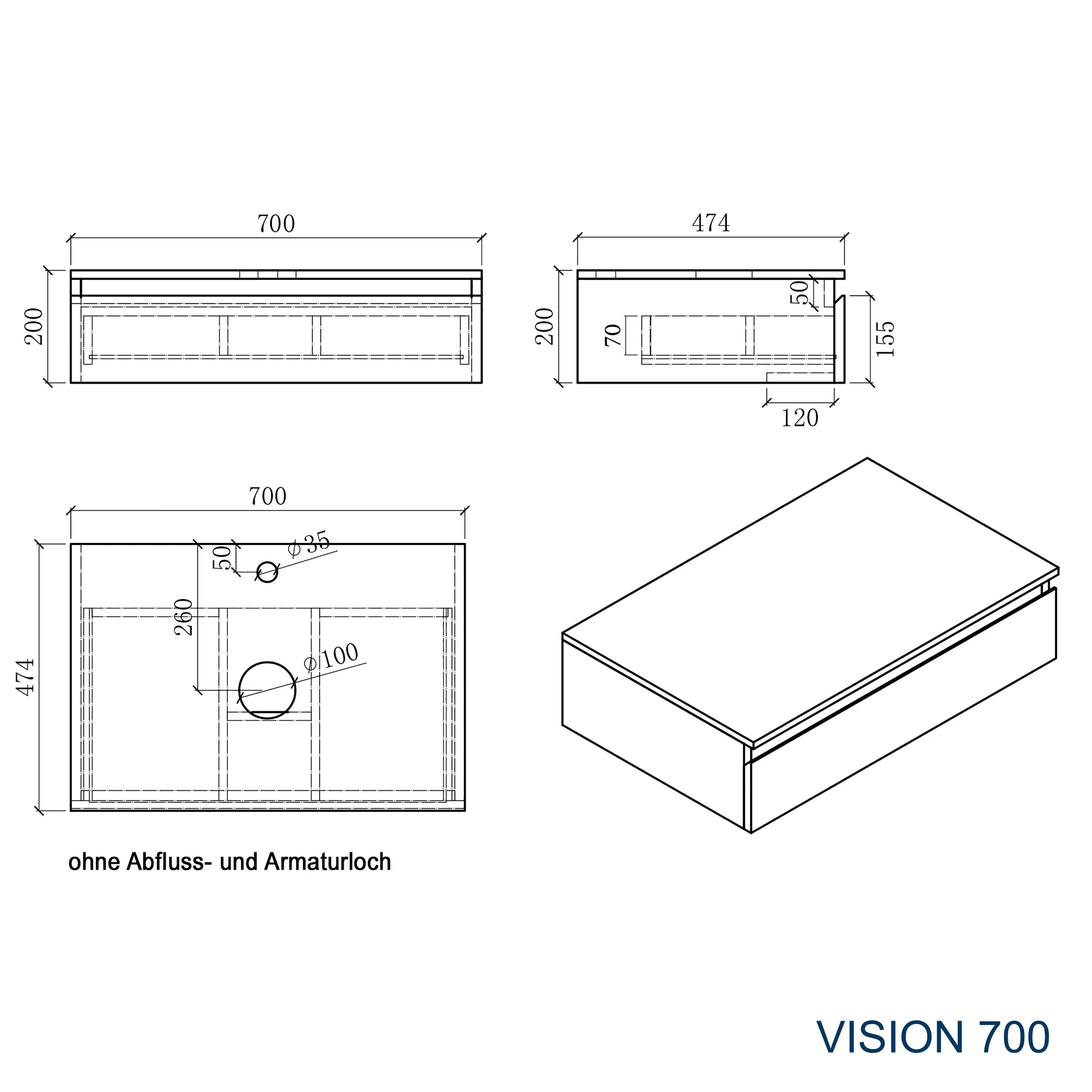 Szafka podumywalkowa Vision 700 - Image 4