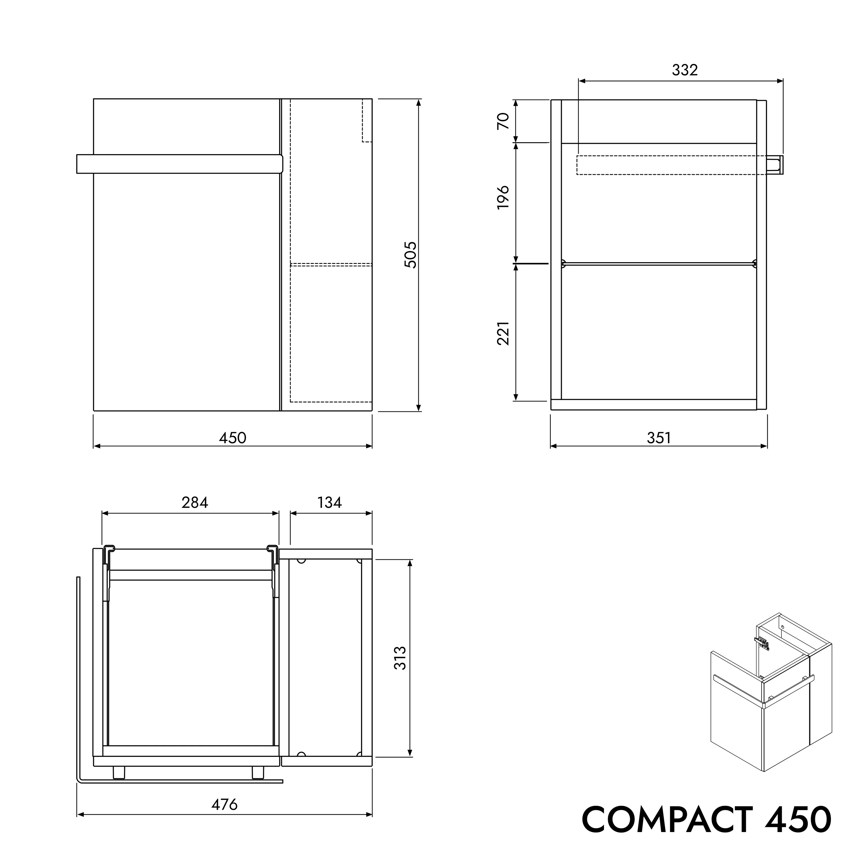 Szafka podumywalkowa WC COMPACT 450 - Image 38