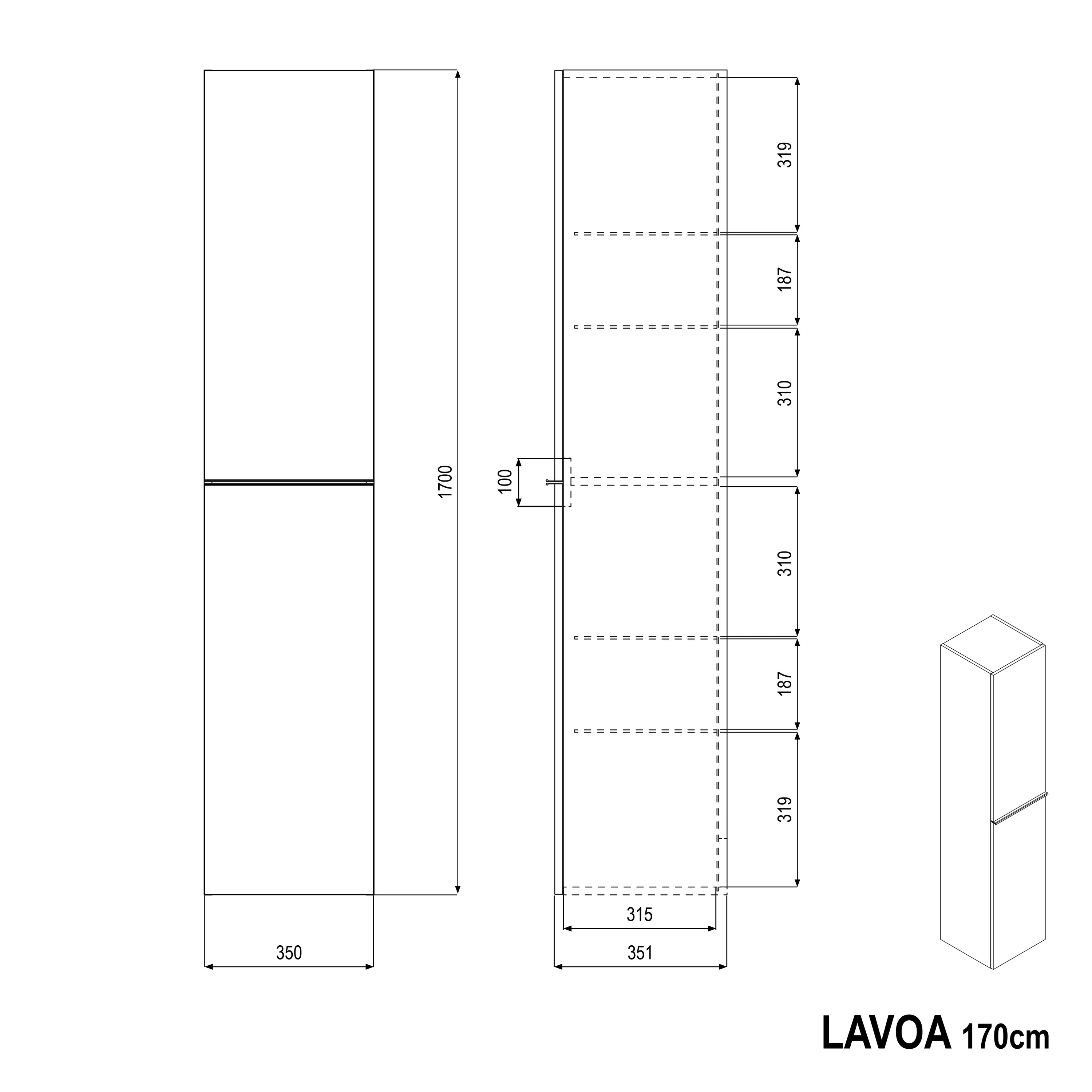 Szafka wysoka LAVOA 170 cm - Image 66