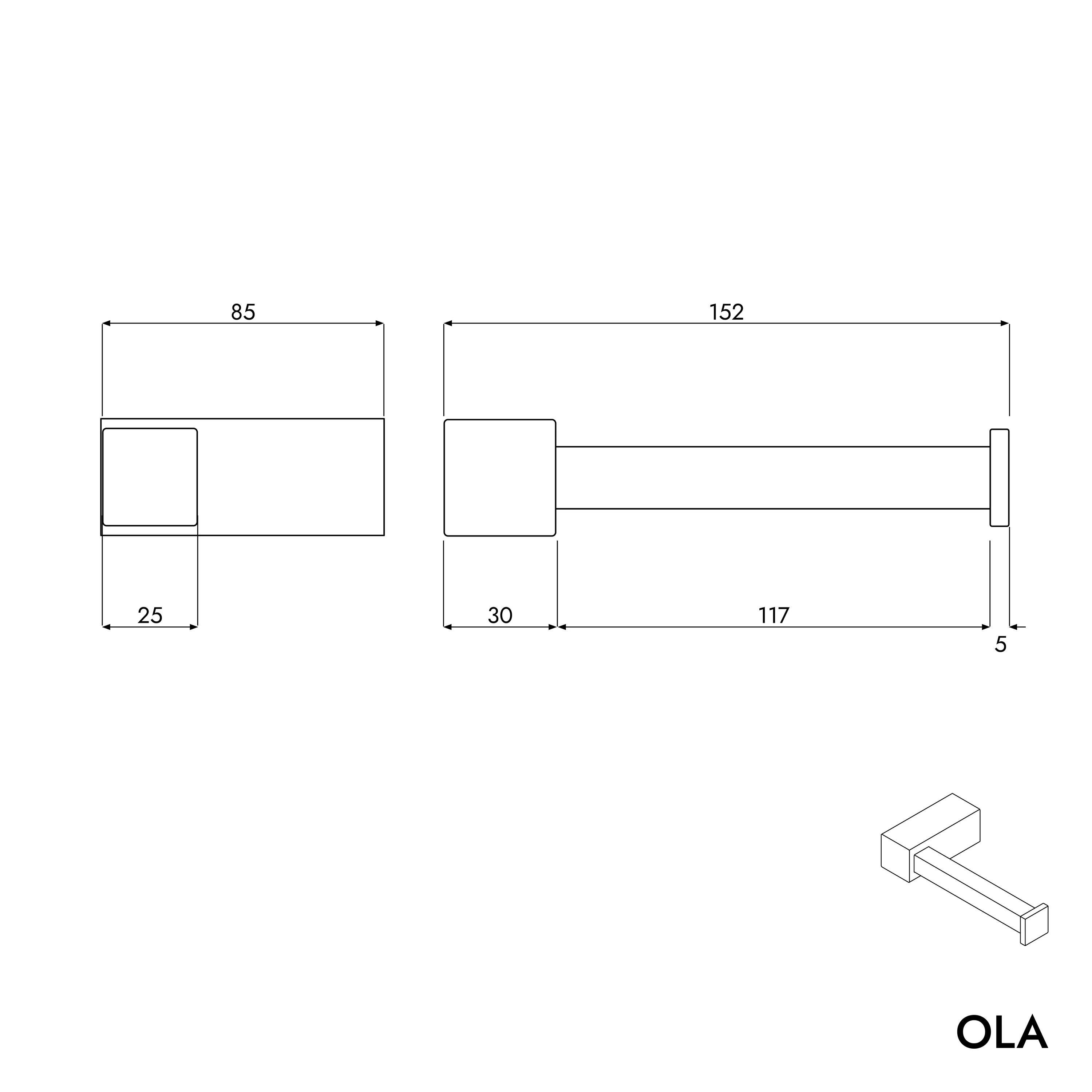 Uchwyt na papier toaletowy OLA - Image 9