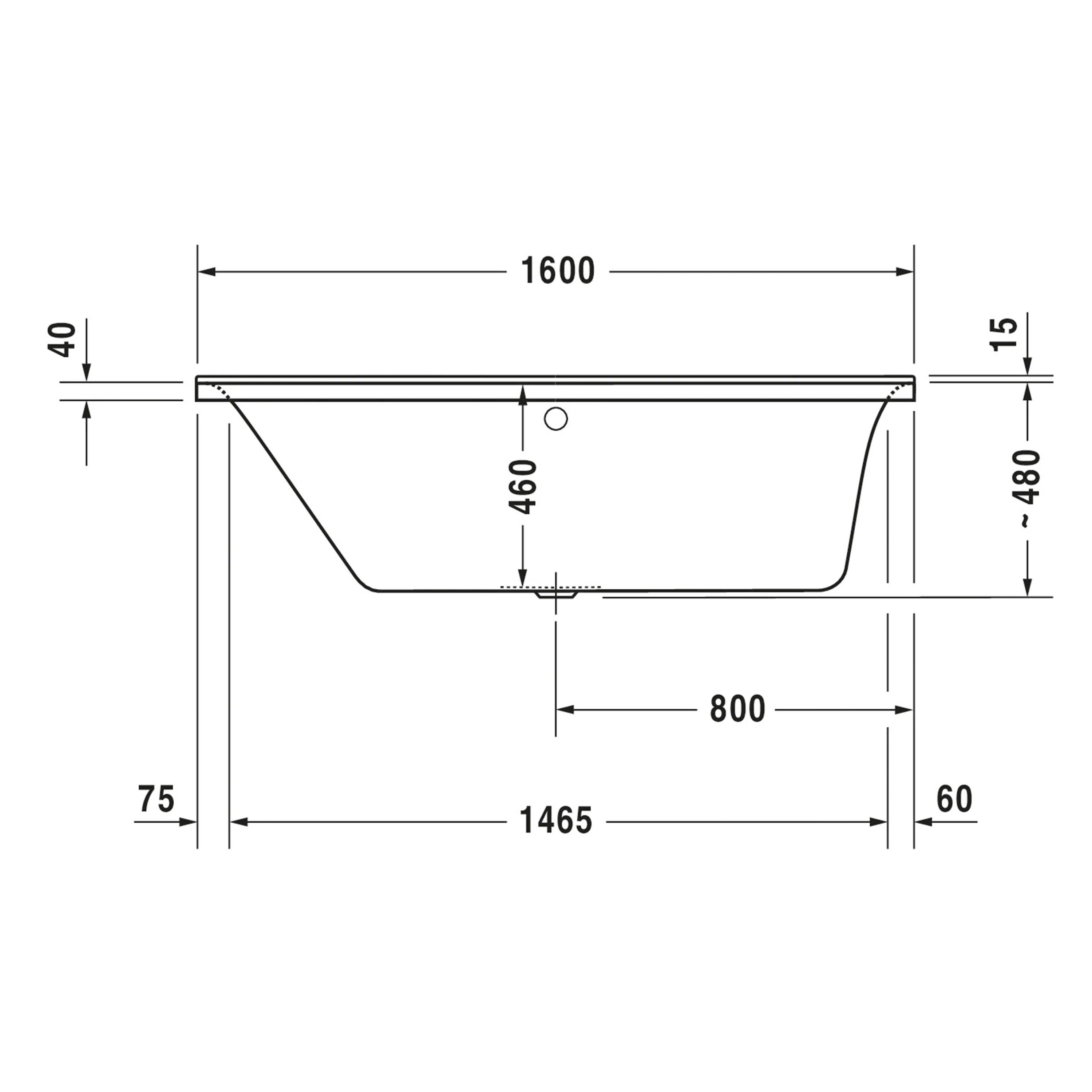 Wanna Duravit P3 prostokątna - Image 6