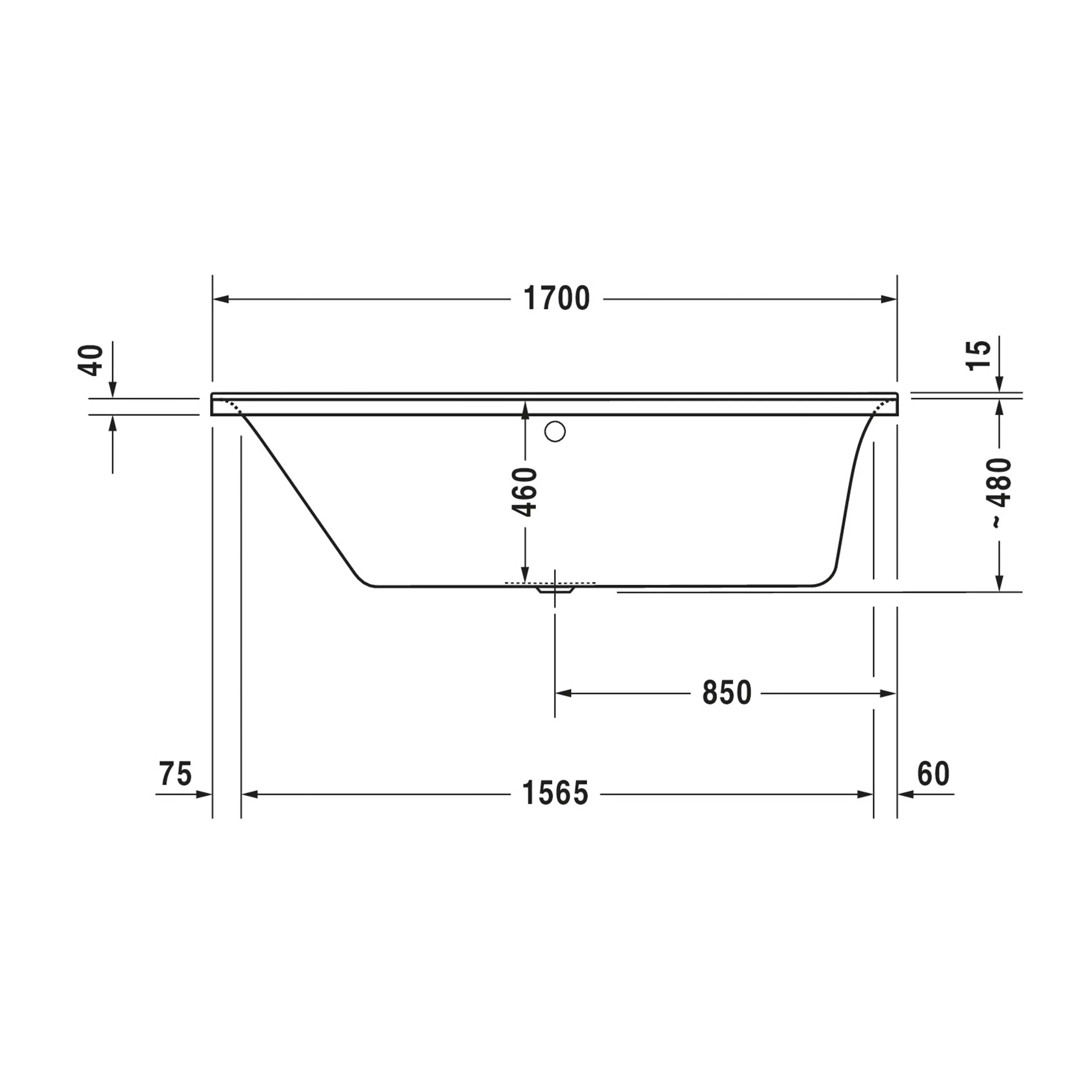 Duravit P3 wanna prostokątna - Image 9
