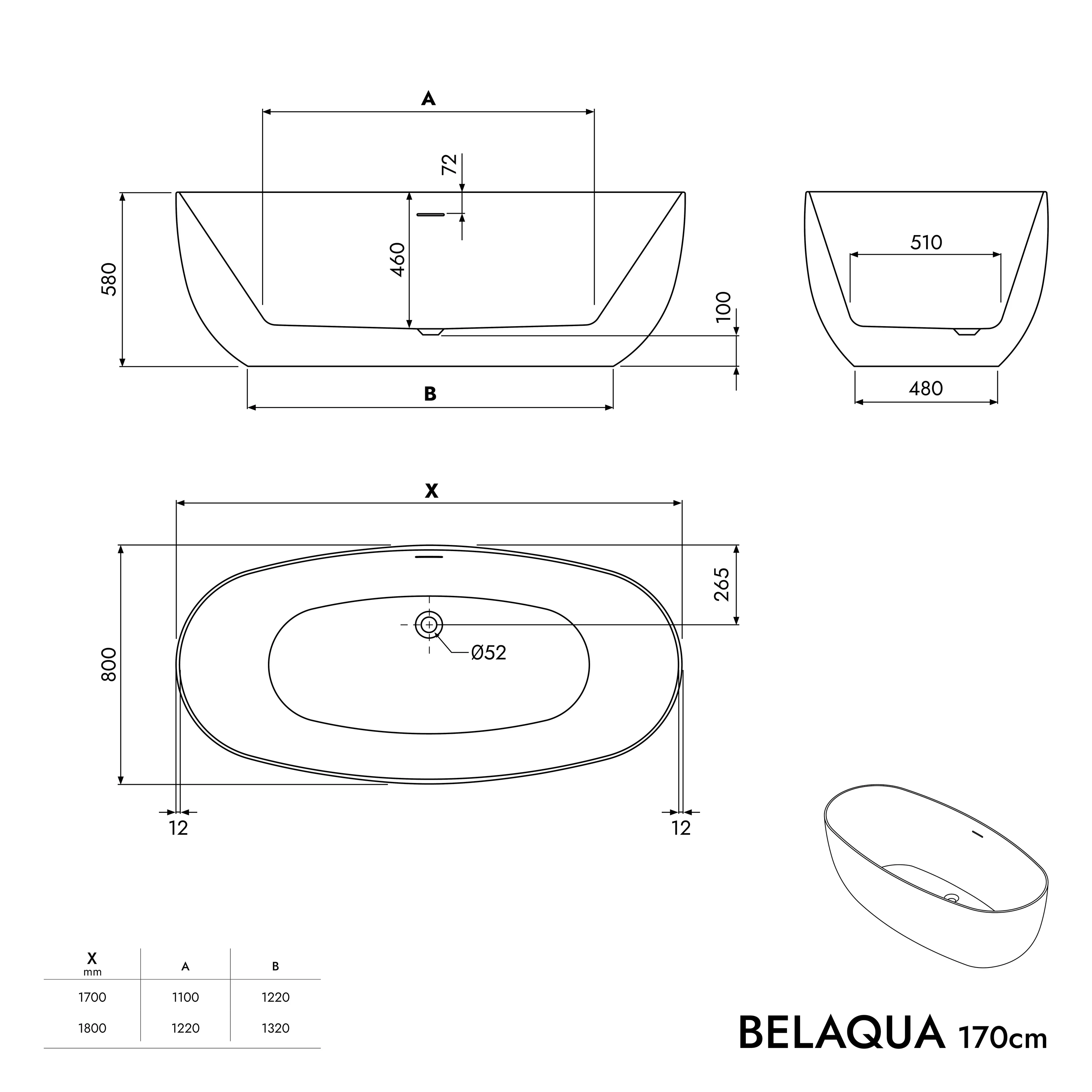 Wolnostojąca wanna BELAQUA - Image 7