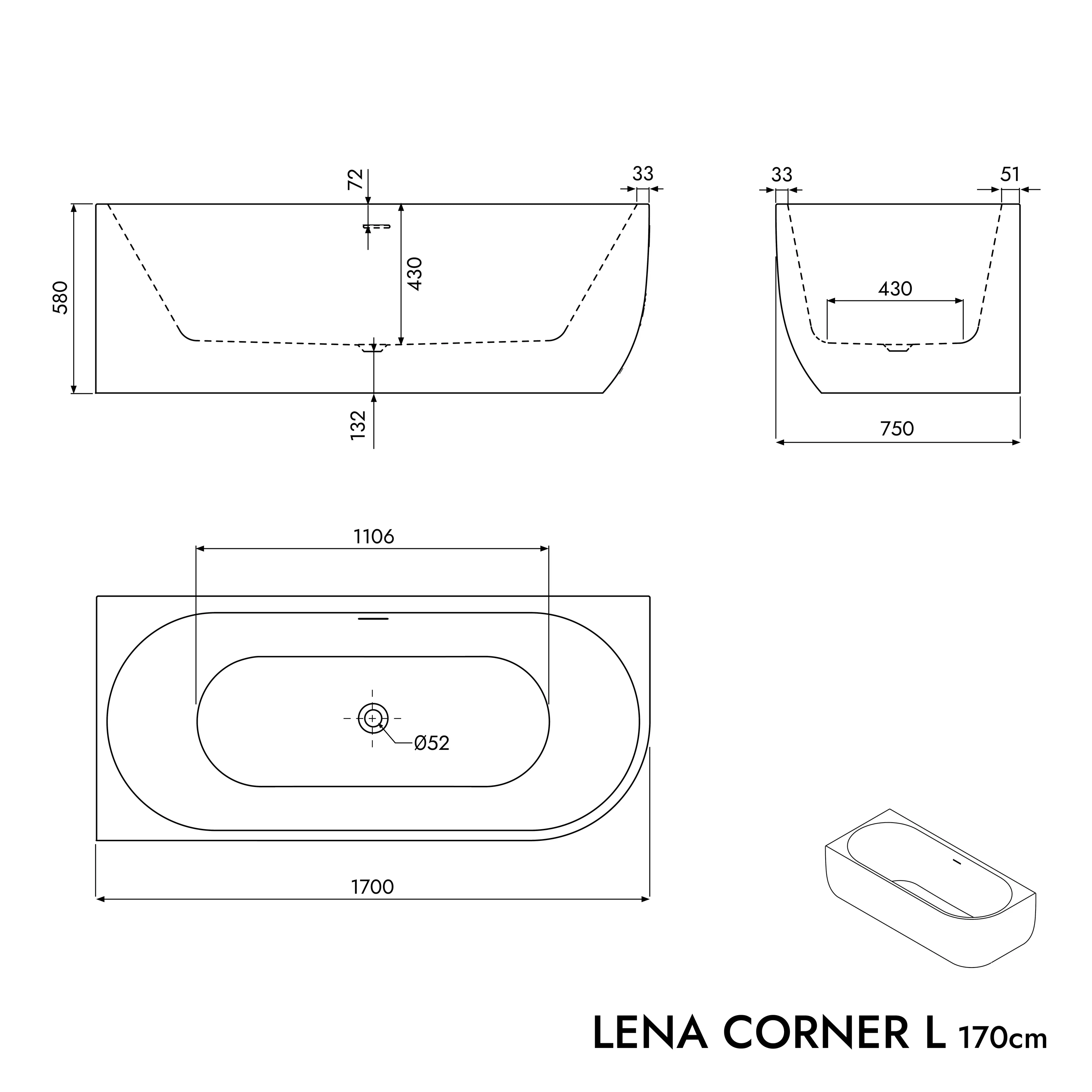 Wanna wolnostojąca LENA CORNER - Image 11