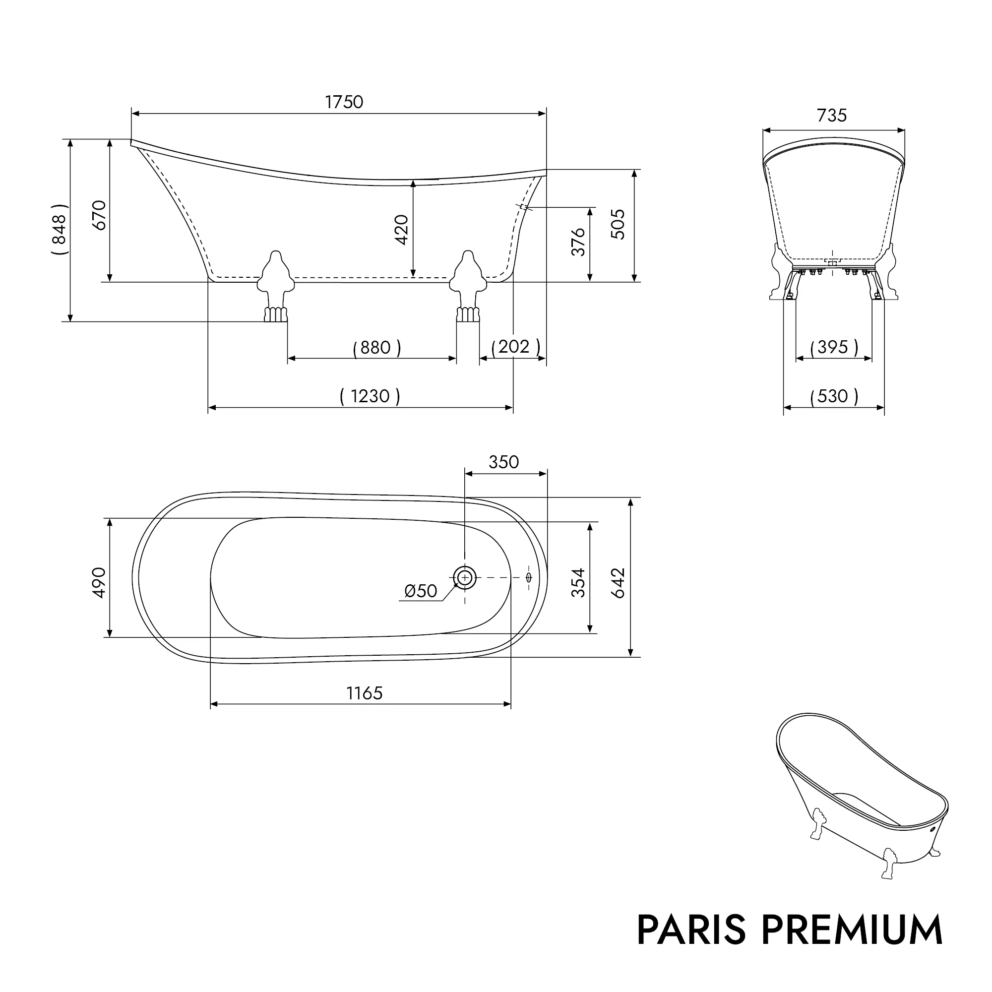 Wolnostojąca wanna PARIS PREMIUM - Image 7