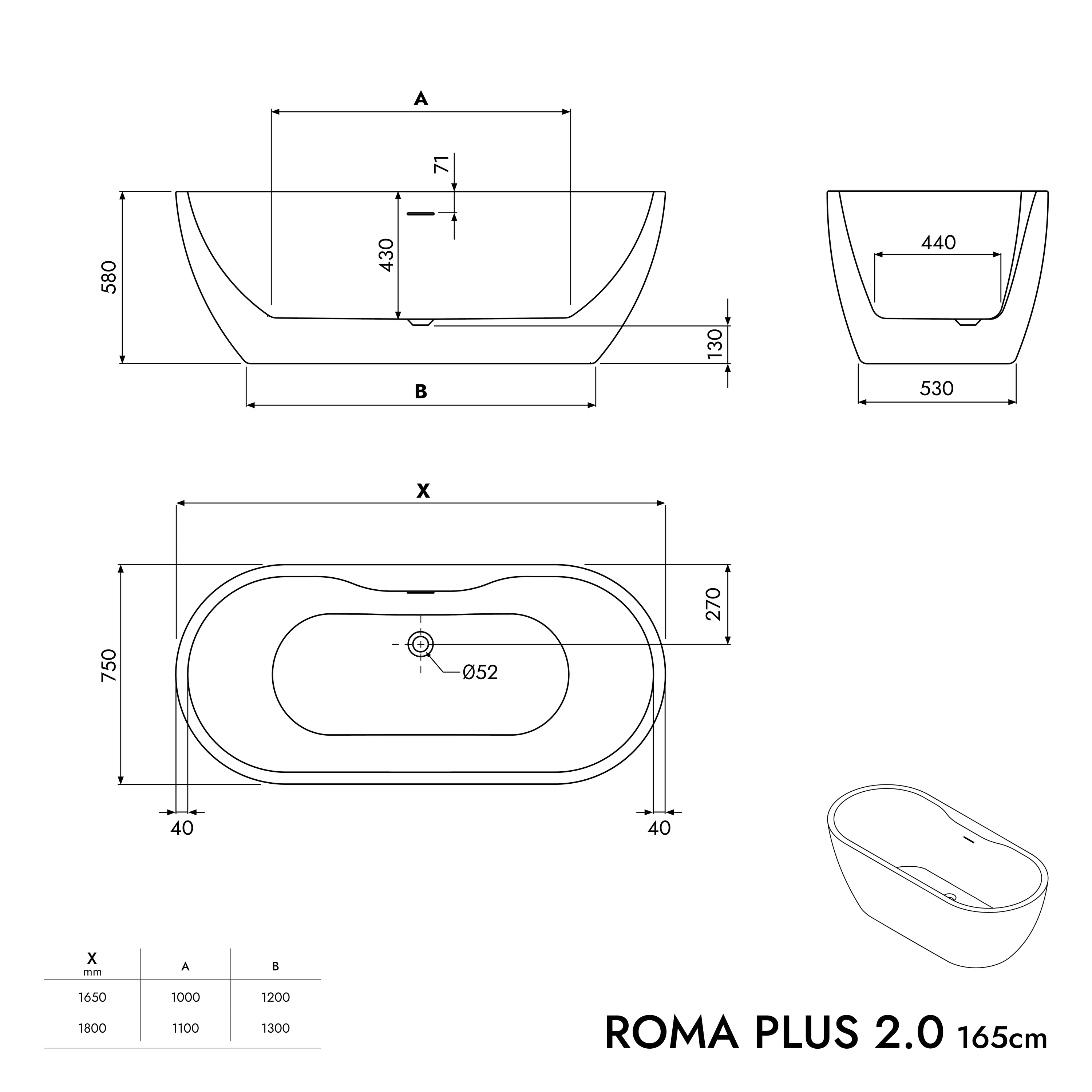 Wolnostojąca wanna ROMA PLUS 2.0 - Image 4