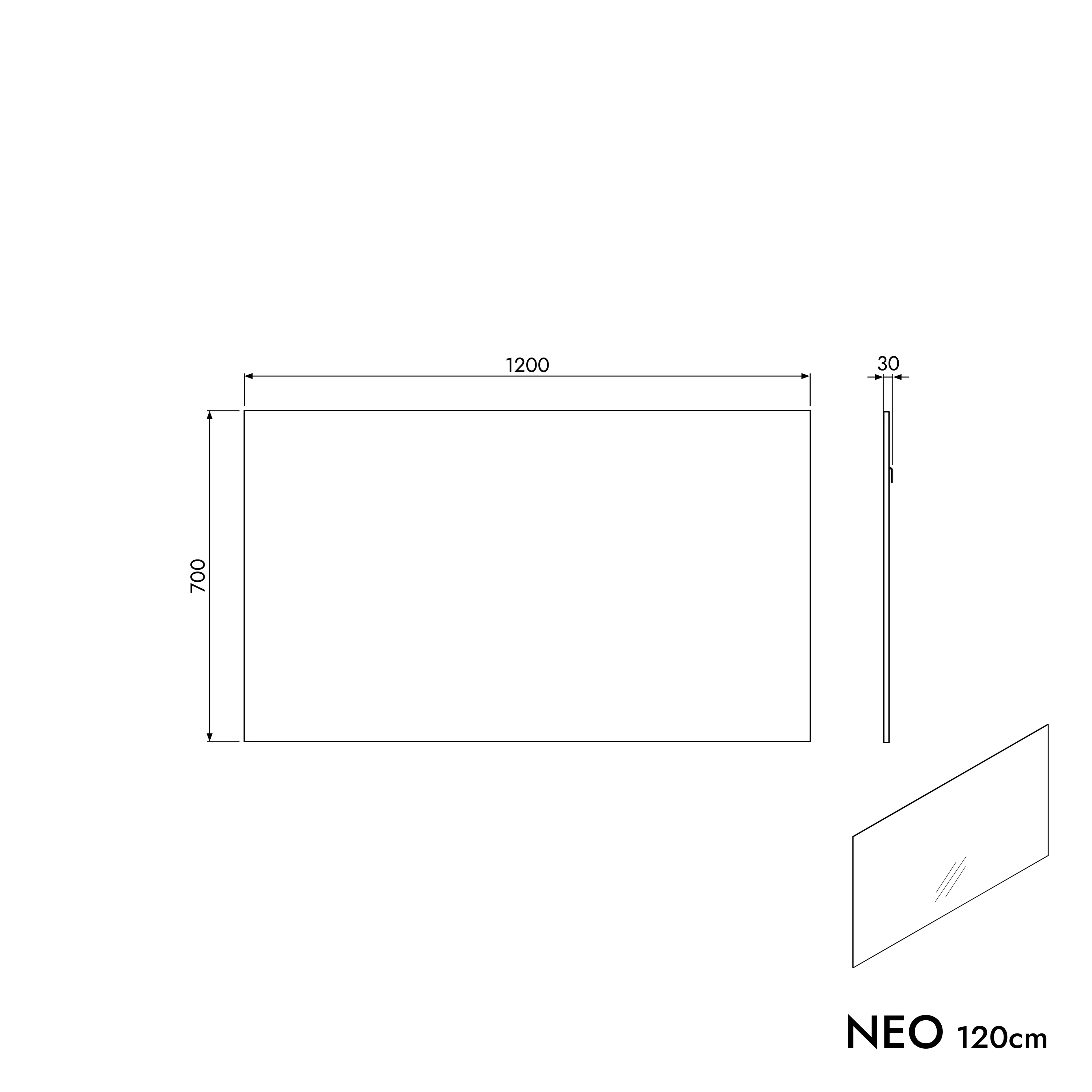 Zestaw mebli łazienkowych AVA 120 cm z umywalką - Image 46