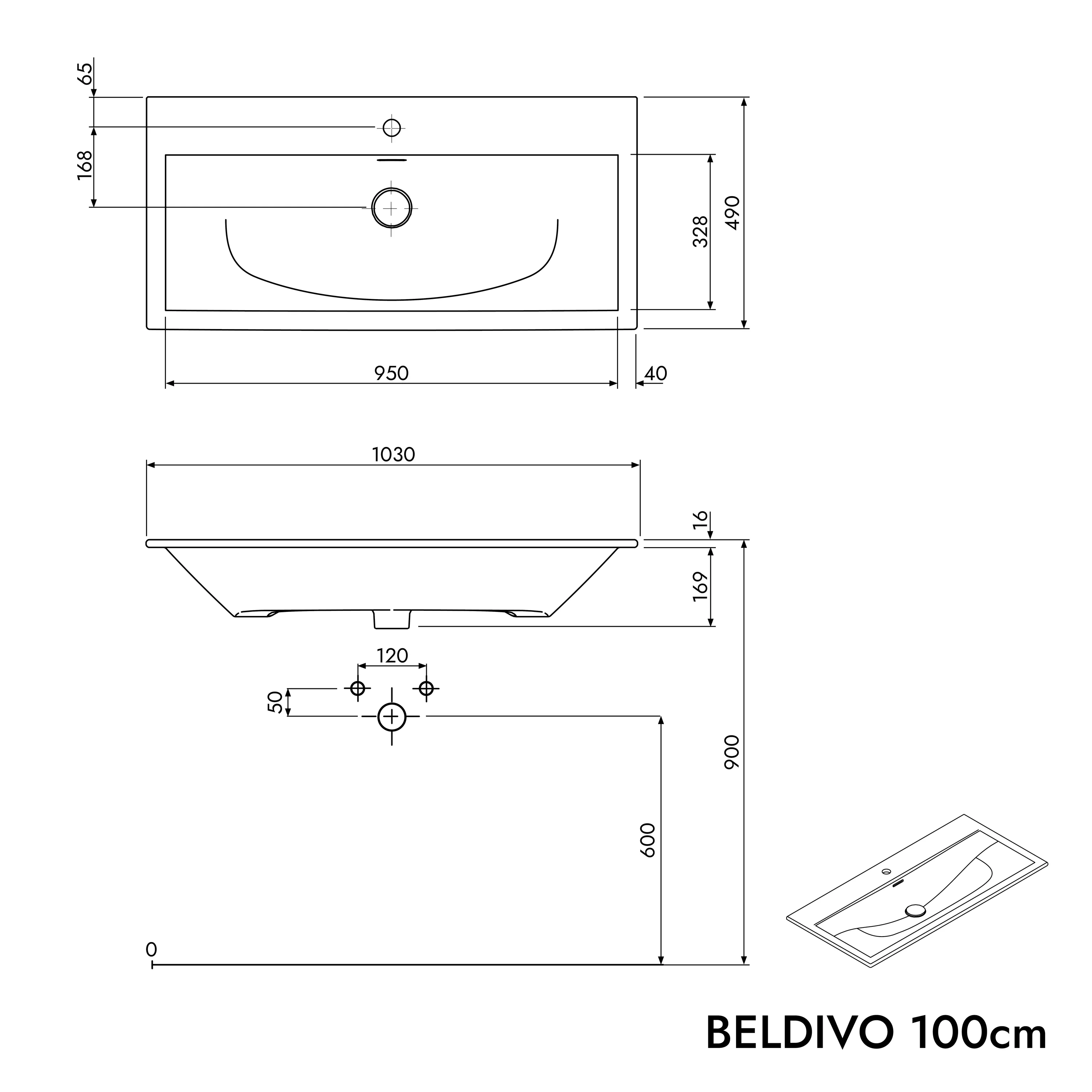 Zestaw mebli łazienkowych BELDIVO 100 cm - Image 74
