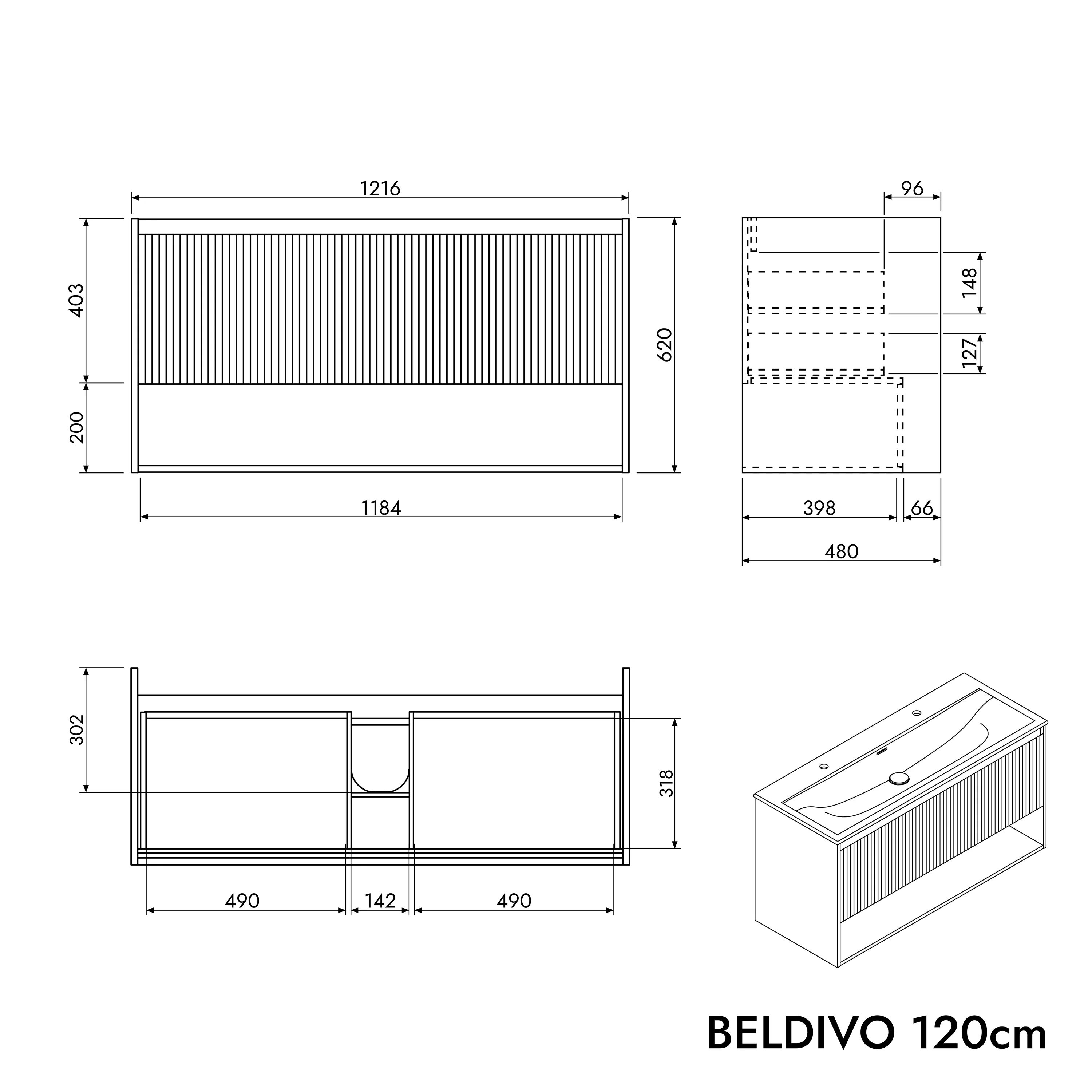 Zestaw mebli łazienkowych BELDIVO 120 cm - Image 73