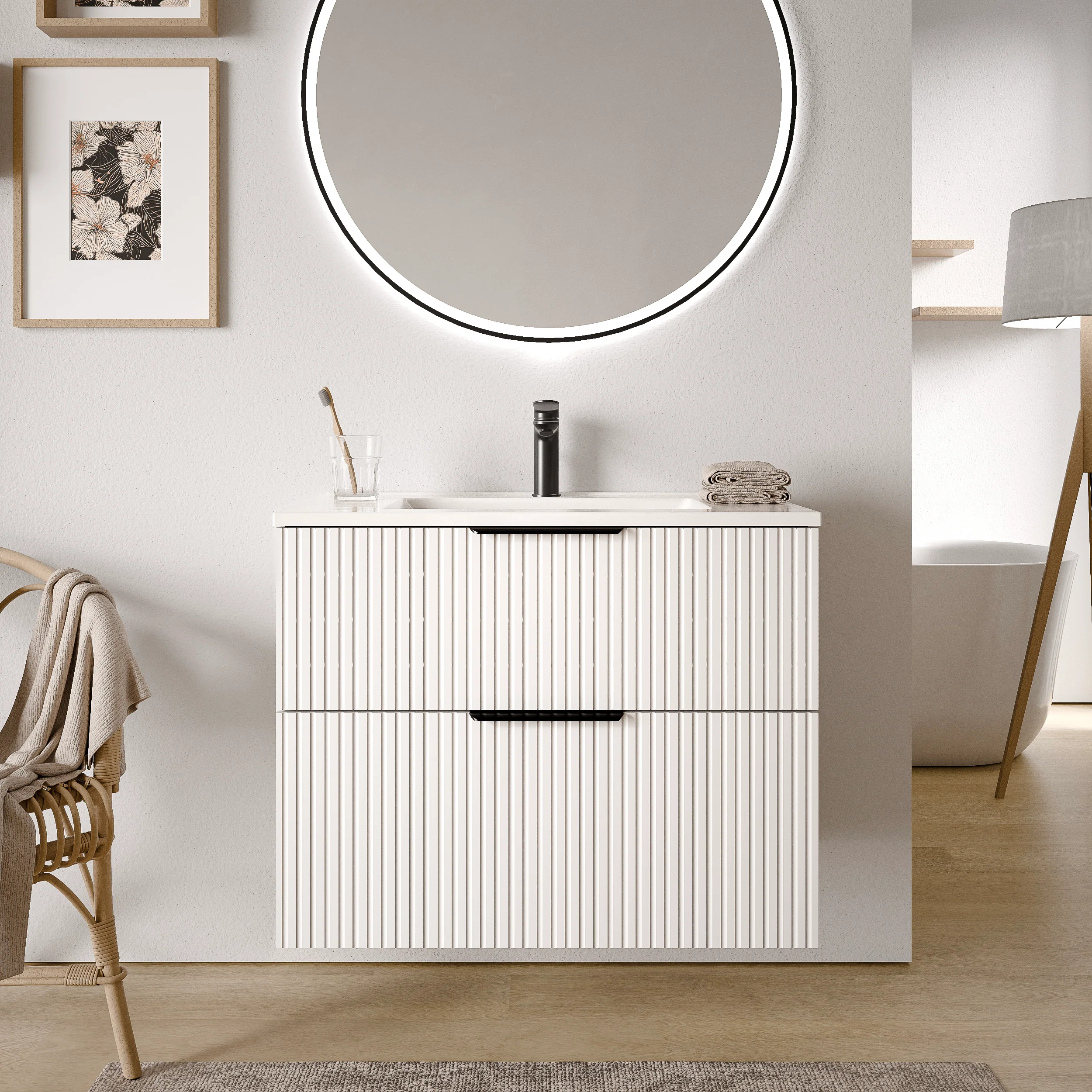 Zestaw mebli łazienkowych TIM 80 cm z umywalką ceramiczną - Image 40